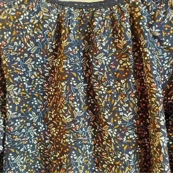 A.N.A (A New Approach) Rowan Ditsy Floral Navy Balloon Sleeves Blouse 2X NWT - Picture 6 of 11